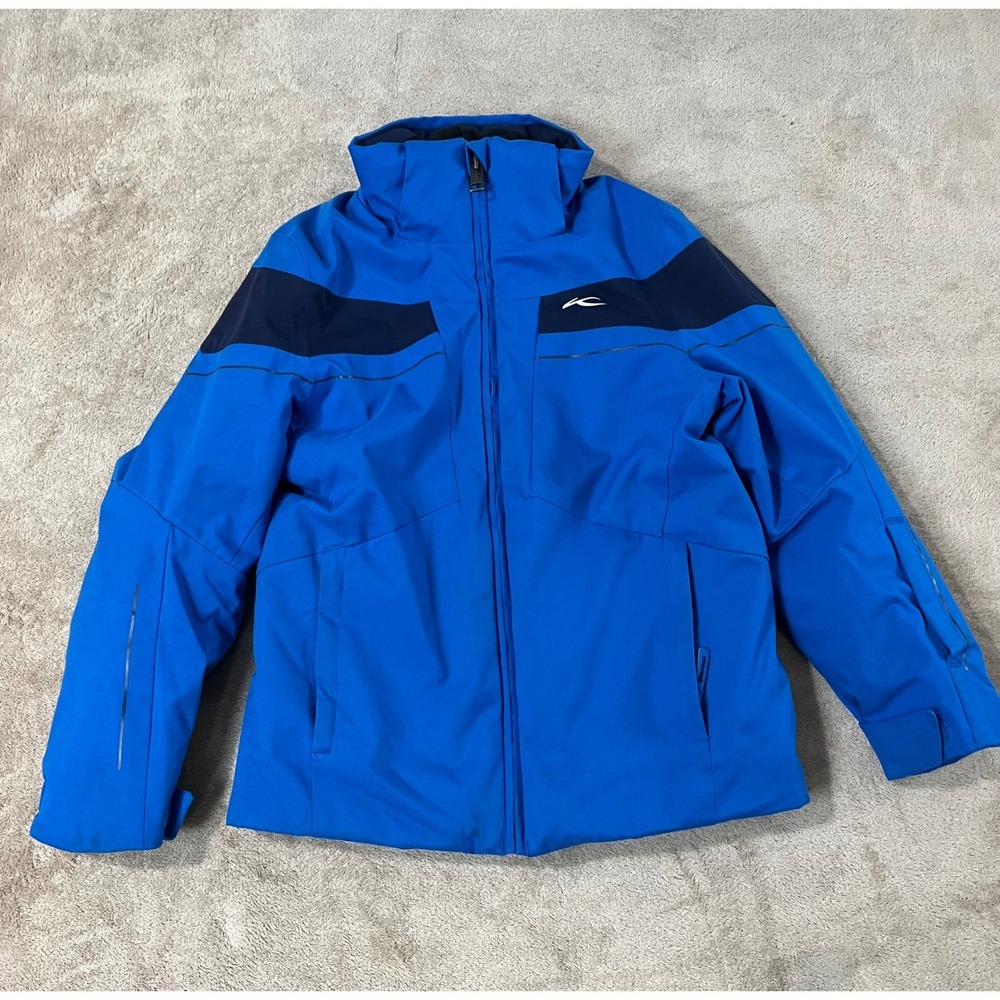 Kjus Ski Jacket Kids Size 128 6-8 yrs Blue Full Zip Winter Good